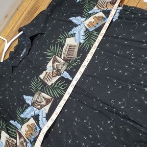 Purtian Mens Tropical Button Up XL